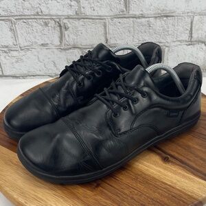 Lems Nine2Five Black Leather Minimalist Zero Drop Casual Shoes Mens Sz. 11/45